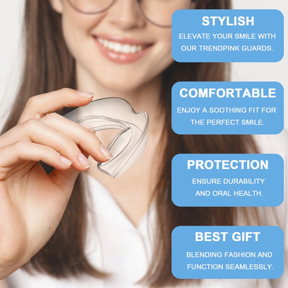 Mouth Guard for Grinding Teeth at Night, Moldable Dental Guard for Sleeping, Nighttime Protection for Teeth 4 Pack